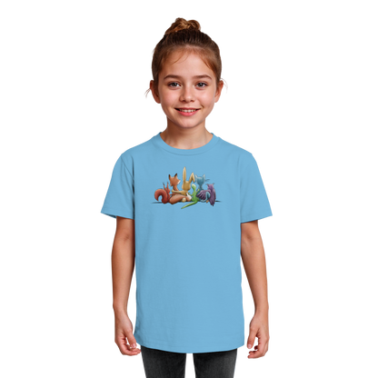 Regenbogen Tiere für Freundschaft, Toleranz und Vielfalt - Kids Organic Shirt
