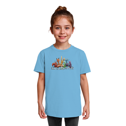 All Colors Matter! Regenbogen Tiere für Vielfalt - Kids Organic Shirt