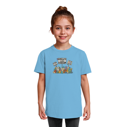 Demo-Katzen gegen Faschismus und für Vielfalt - Kids Organic Shirt