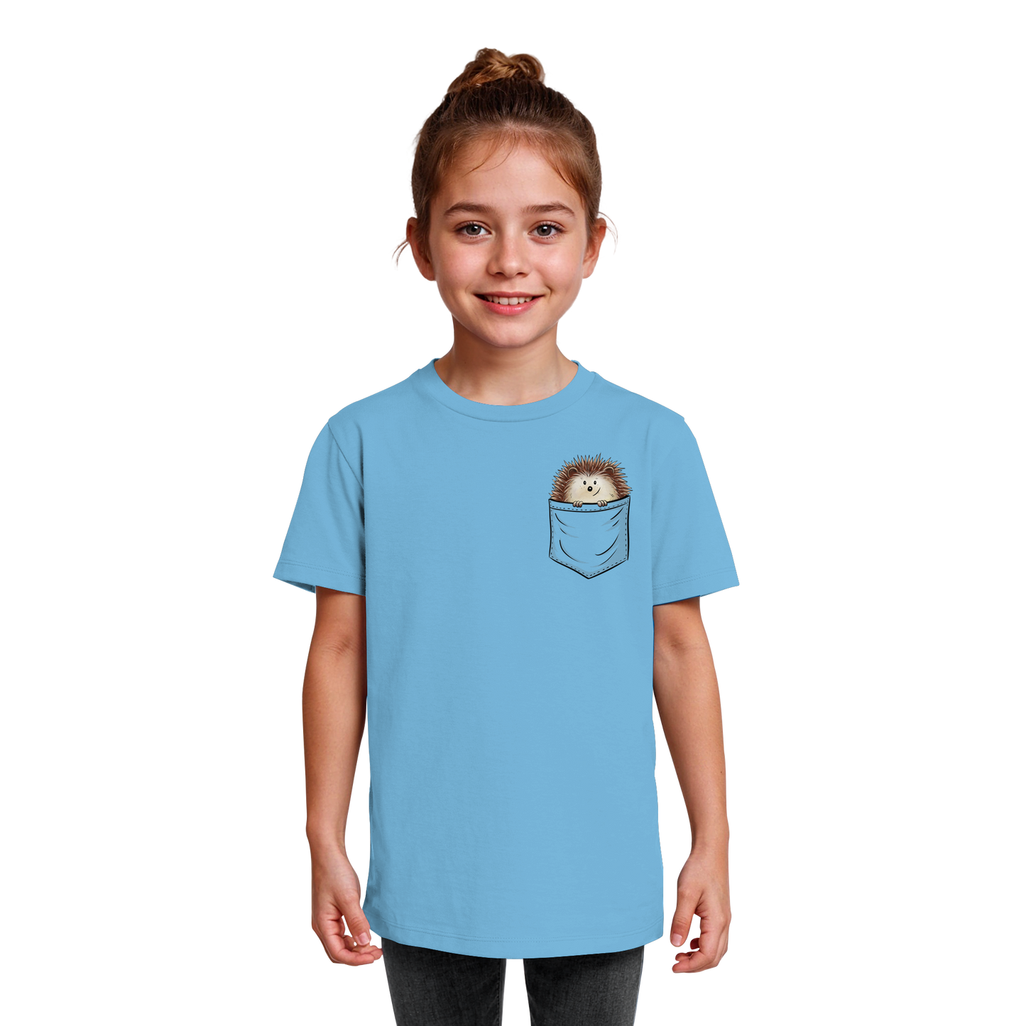 Lustiger Igel in Deiner Brust-Tasche - Kids Organic Shirt