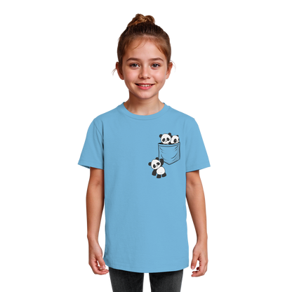 Kawaii Pandas in der Tasche - Kids Organic Shirt