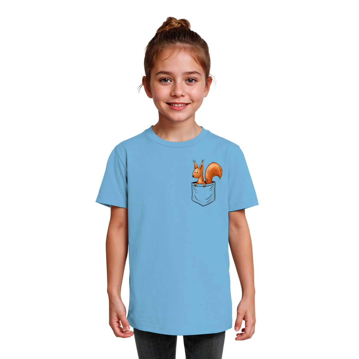 Lässiges Eichhörnchen In Tasche - Kids Organic Shirt