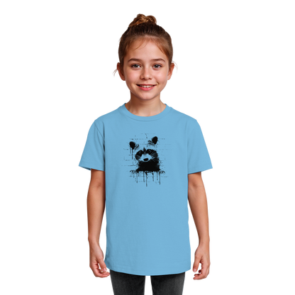Funky Street Art Waschbär - Kids Organic Shirt