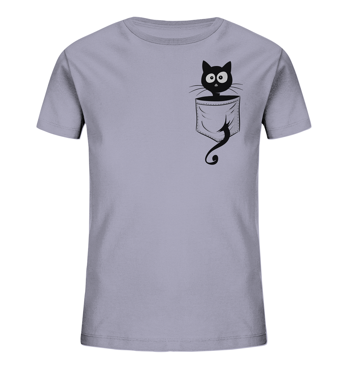Schwarze Katze in der Tasche - Kids Organic Shirt