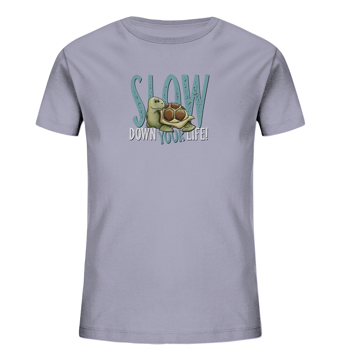Slow Down Your Life Schildkröte - Kids Organic Shirt