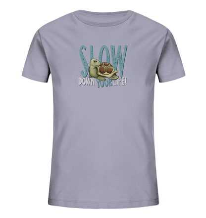 Slow Down Your Life Schildkröte - Kids Organic Shirt