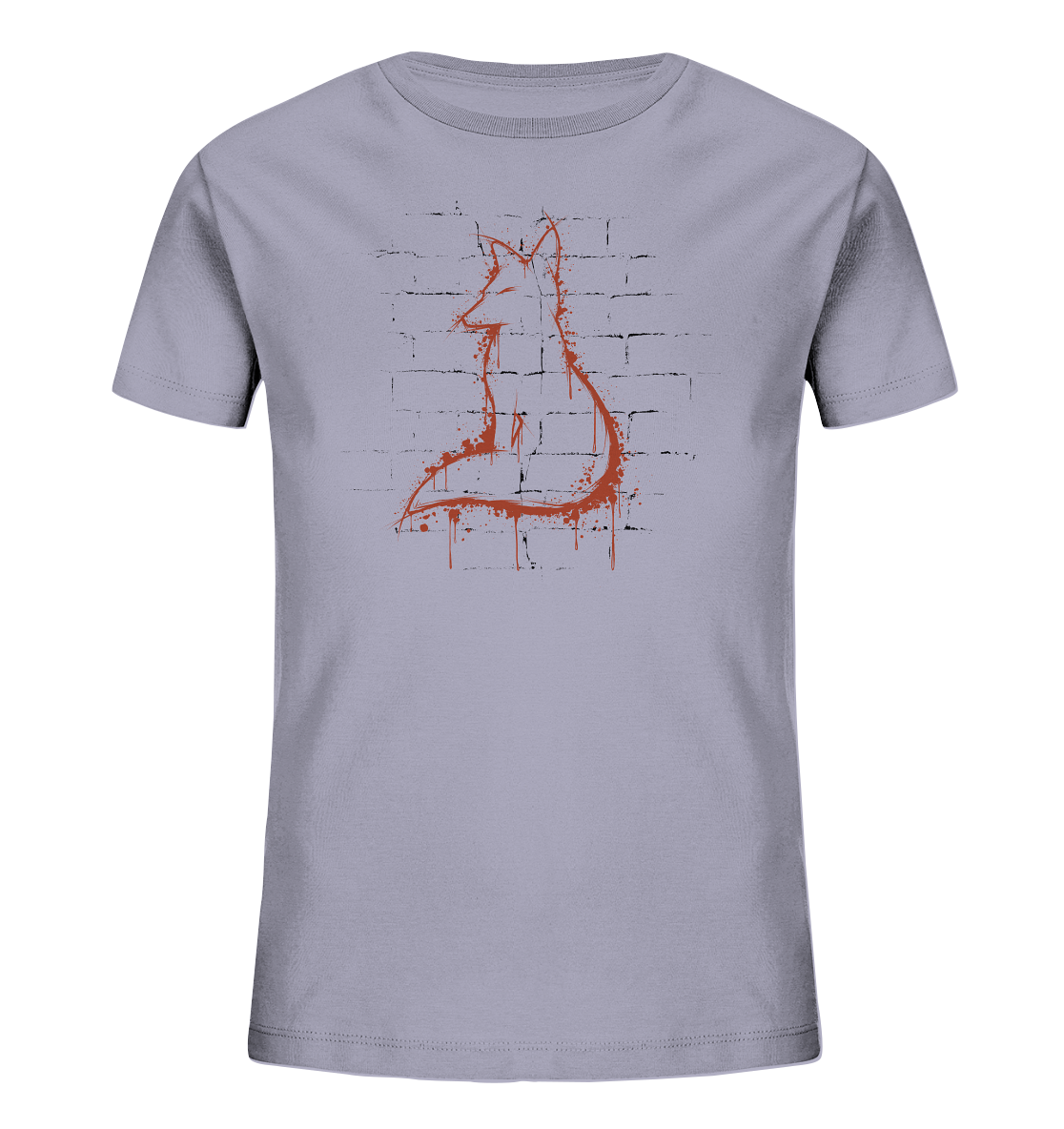 Street Art Fuchs Silhouette - Kids Organic Shirt