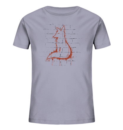 Street Art Fuchs Silhouette - Kids Organic Shirt