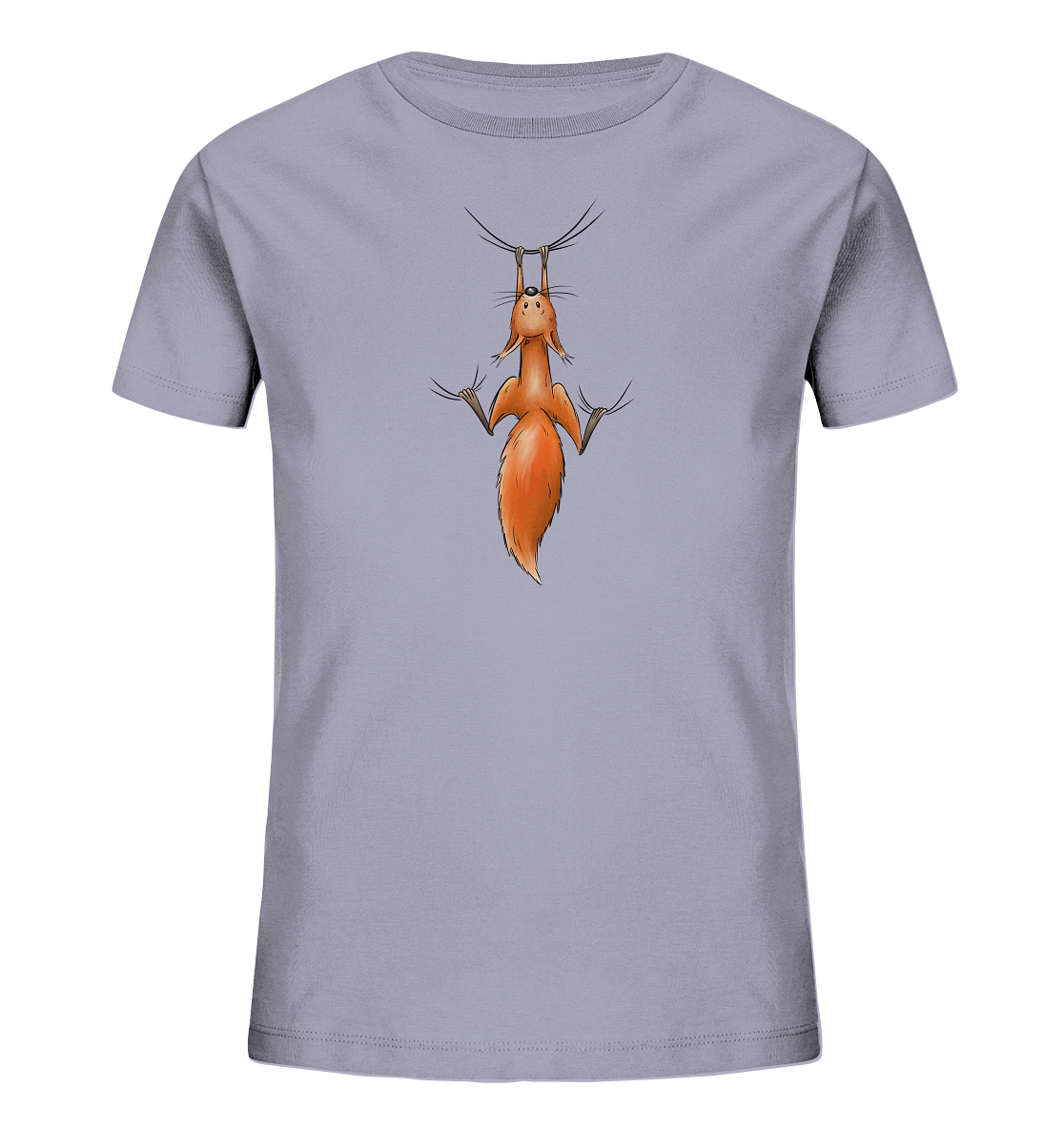 Rotes Eichhörnchen hängt ab - Kids Organic Shirt