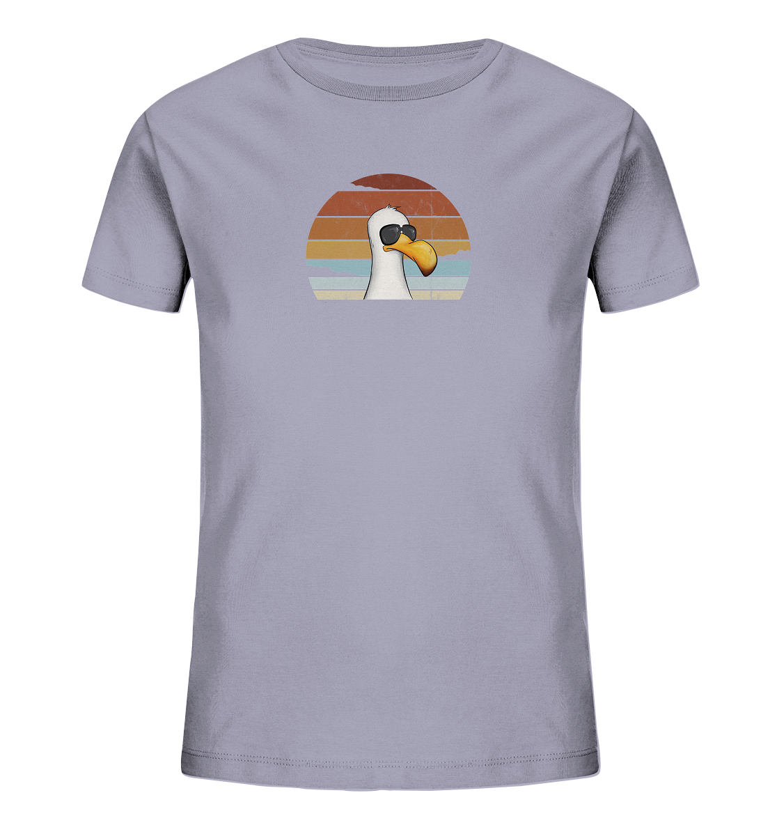 Cool lässige Retro Möwe - Kids Organic Shirt