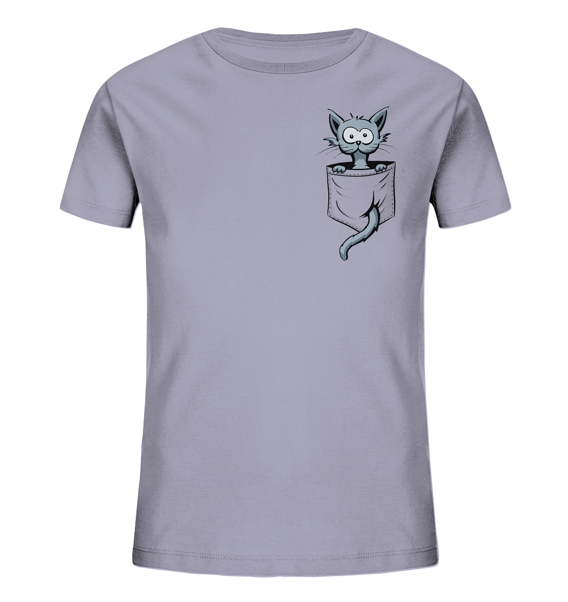 Verrückte Katze in Deiner Brust-Tasche - Kids Organic Shirt