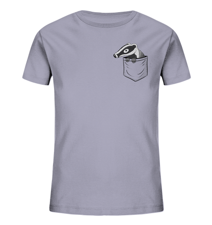 Lustig gemütlicher Dachs In der Tasche - Kids Organic Shirt