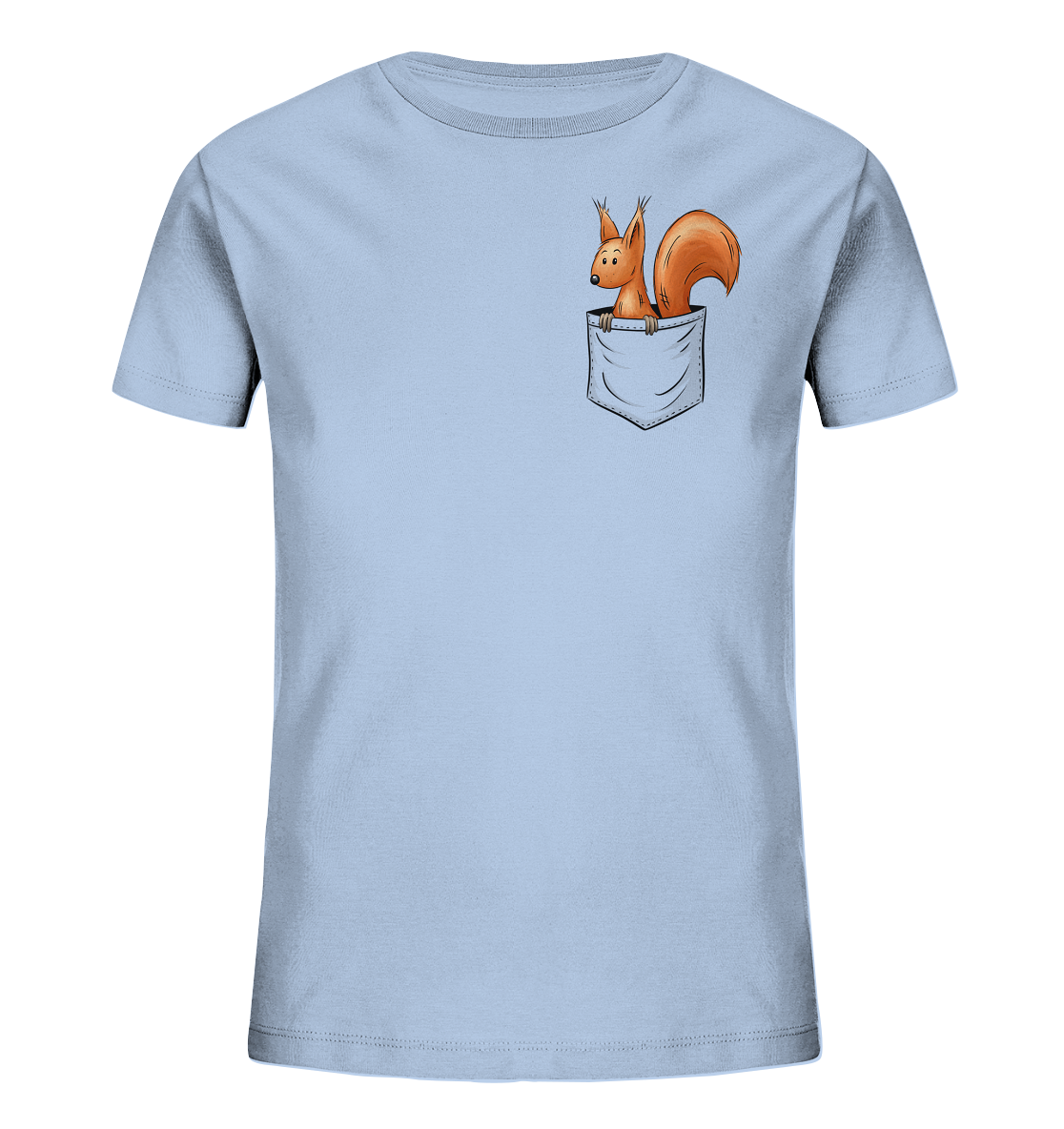 Lässiges Eichhörnchen In Tasche - Kids Organic Shirt