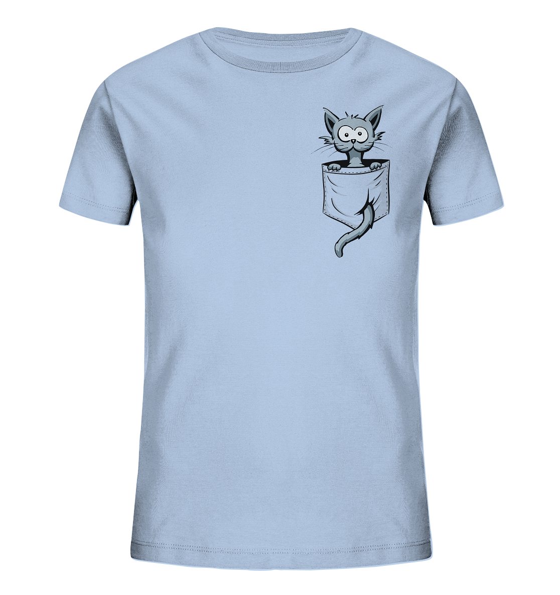 Verrückte Katze in Deiner Brust-Tasche - Kids Organic Shirt