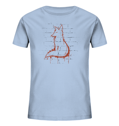 Street Art Fuchs Silhouette - Kids Organic Shirt