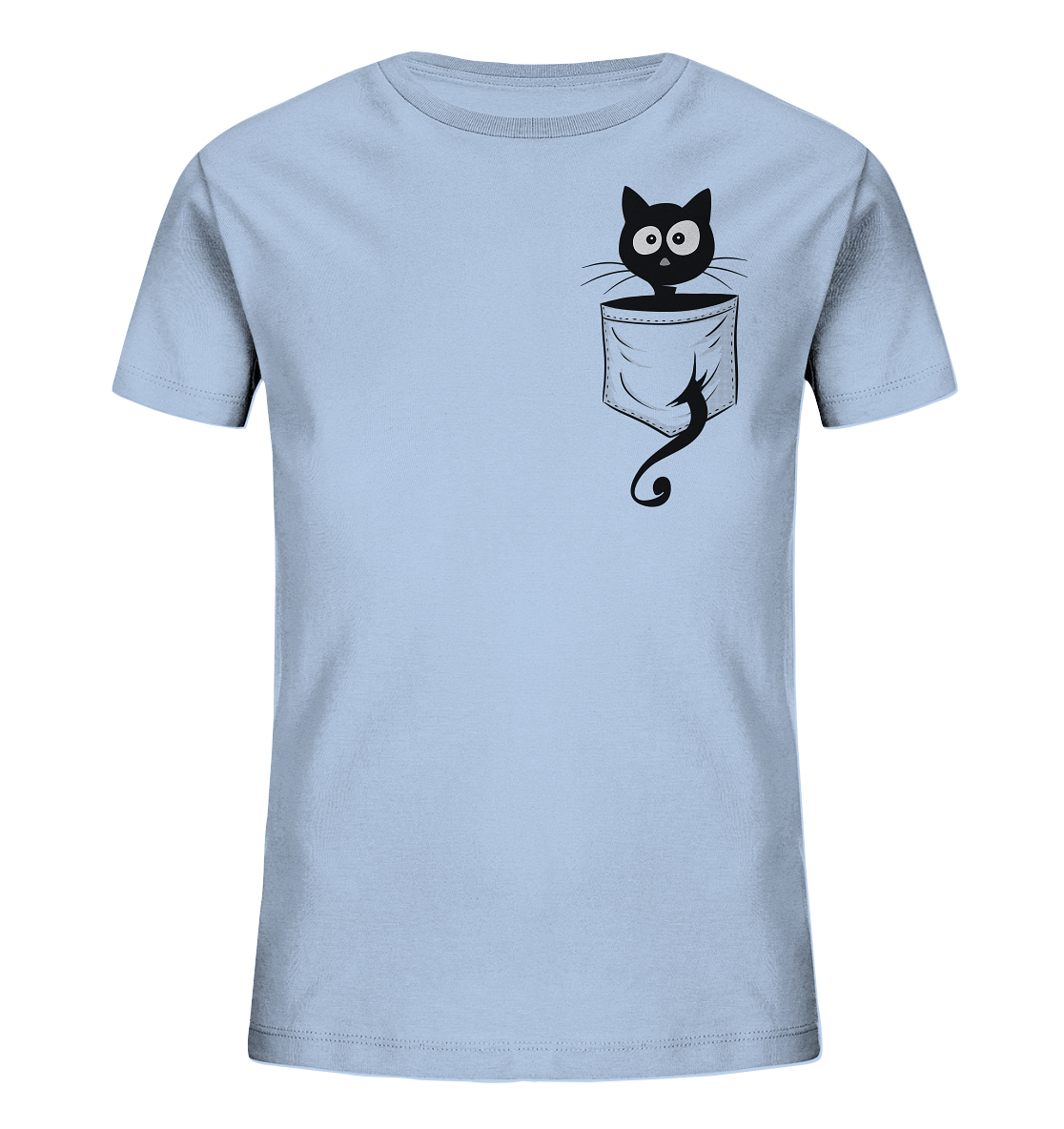Schwarze Katze in der Tasche - Kids Organic Shirt