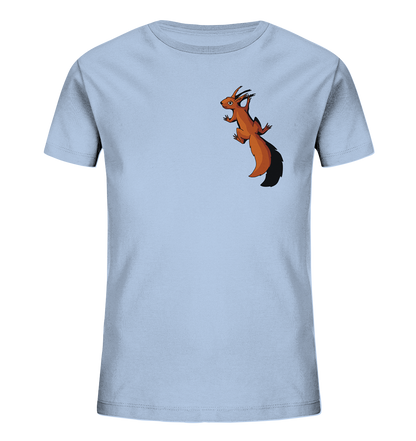 Süßes Eichhörnchen klettert - Kids Organic Shirt