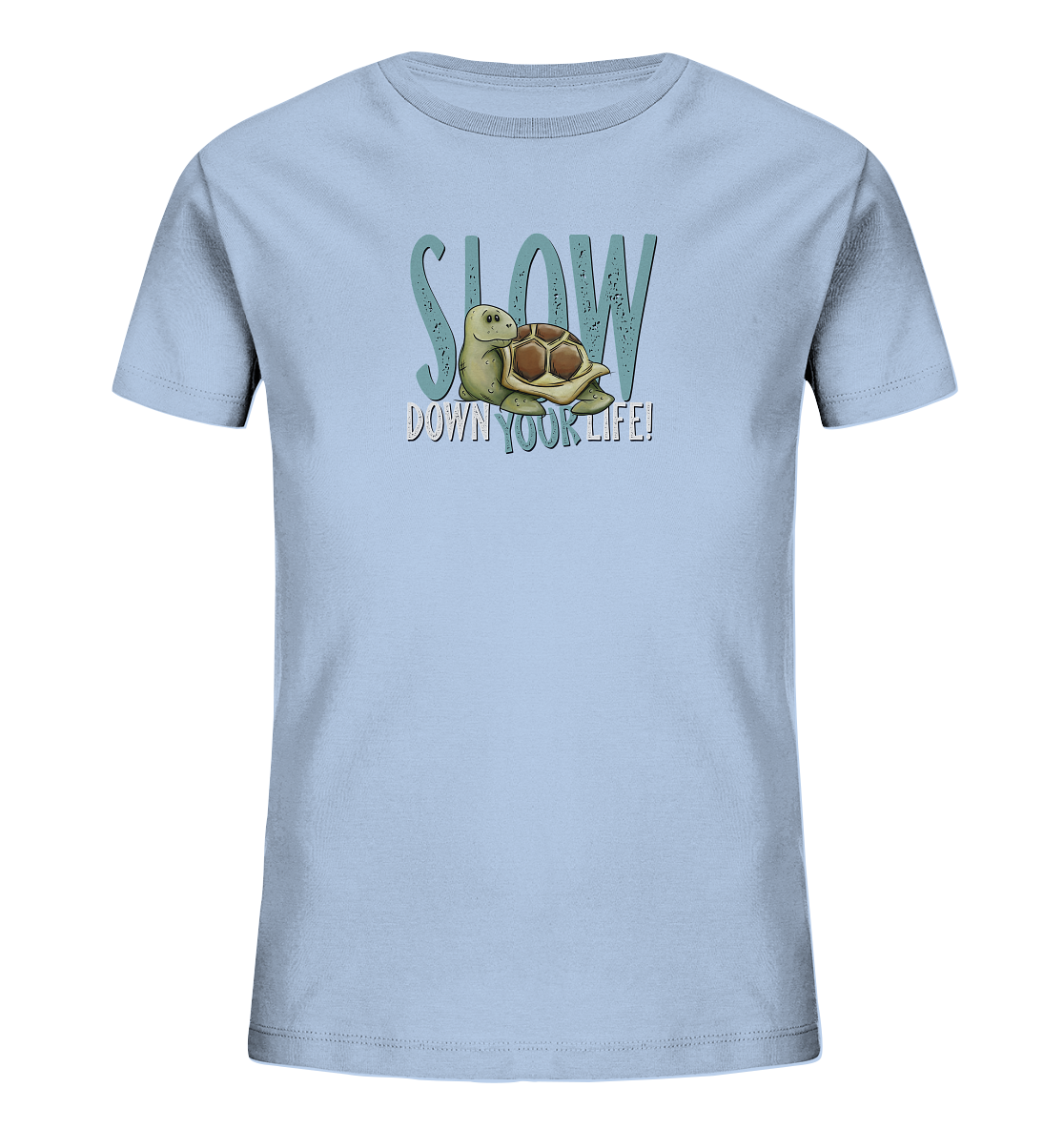 Slow Down Your Life Schildkröte - Kids Organic Shirt