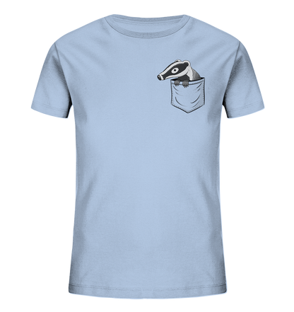 Lustig gemütlicher Dachs In der Tasche - Kids Organic Shirt