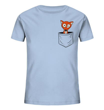 Fuchs in der Brusttasche | Taschen-Fuchs - Kids Organic Shirt