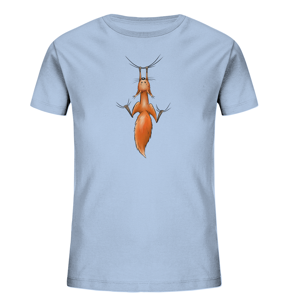 Rotes Eichhörnchen hängt ab - Kids Organic Shirt