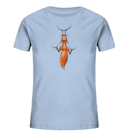 Rotes Eichhörnchen hängt ab - Kids Organic Shirt