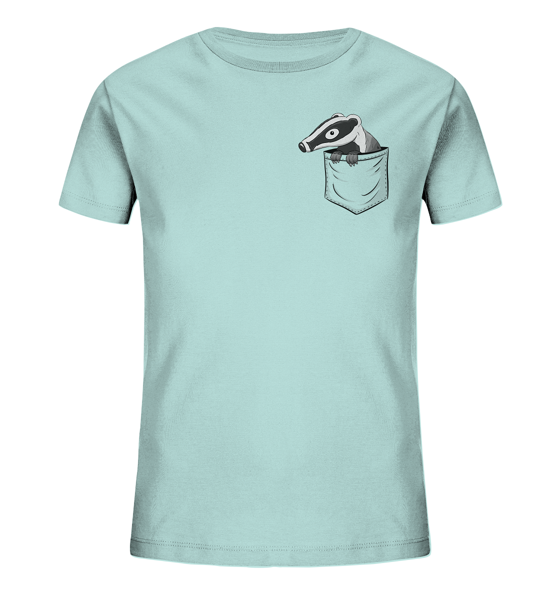 Lustig gemütlicher Dachs In der Tasche - Kids Organic Shirt