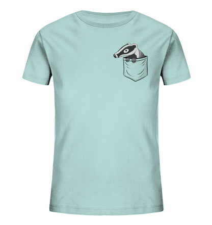 Lustig gemütlicher Dachs In der Tasche - Kids Organic Shirt