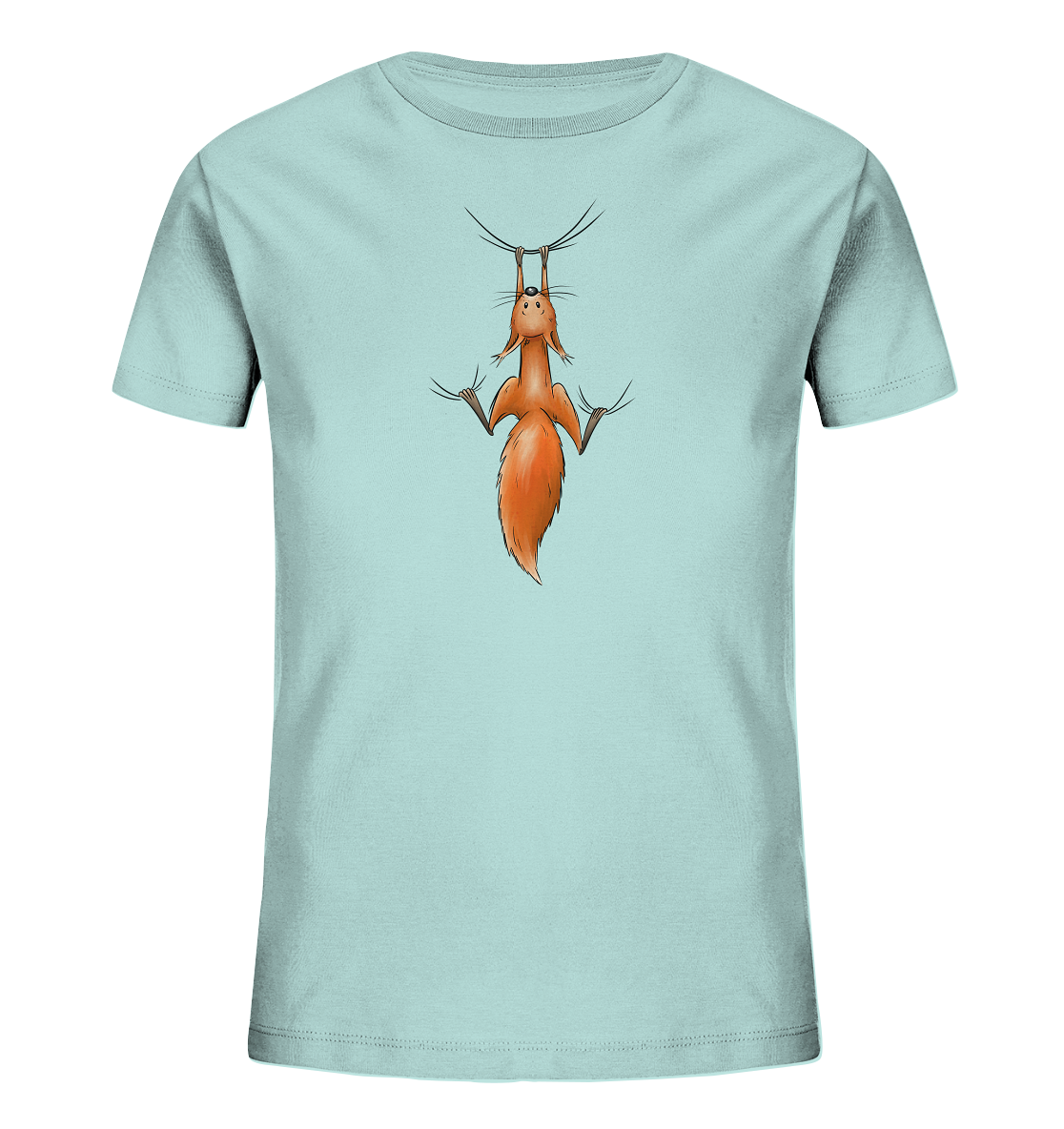 Rotes Eichhörnchen hängt ab - Kids Organic Shirt