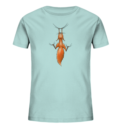 Rotes Eichhörnchen hängt ab - Kids Organic Shirt