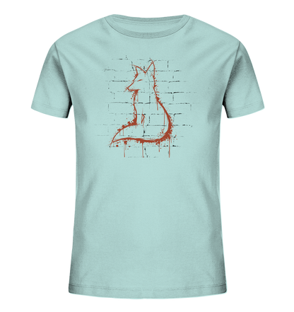 Street Art Fuchs Silhouette - Kids Organic Shirt