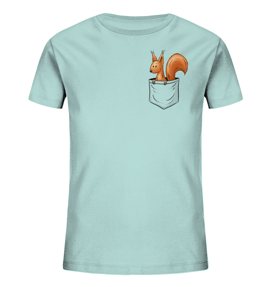 Lässiges Eichhörnchen In Tasche - Kids Organic Shirt