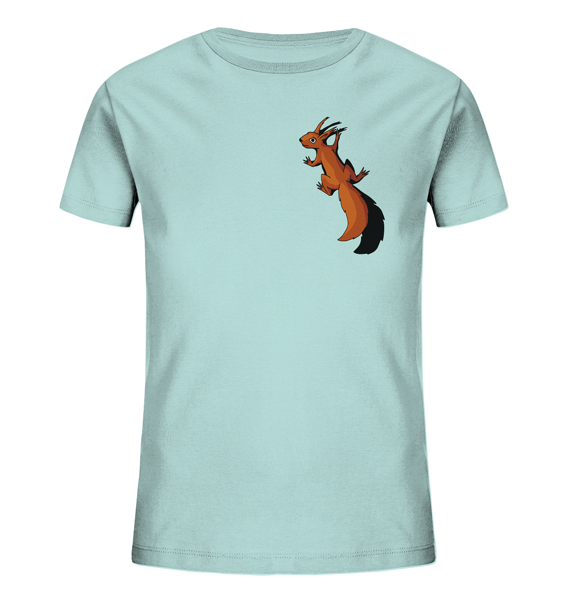 Süßes Eichhörnchen klettert - Kids Organic Shirt