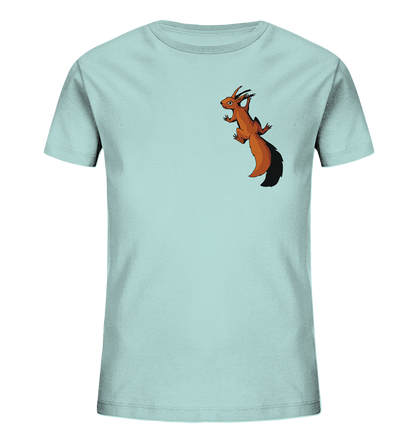 Süßes Eichhörnchen klettert - Kids Organic Shirt