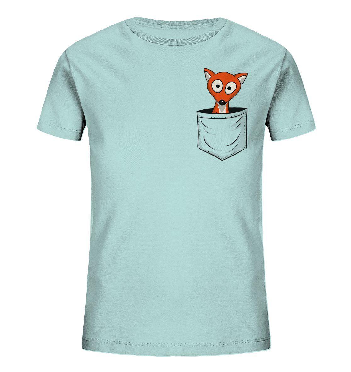 Fuchs in der Brusttasche | Taschen-Fuchs - Kids Organic Shirt