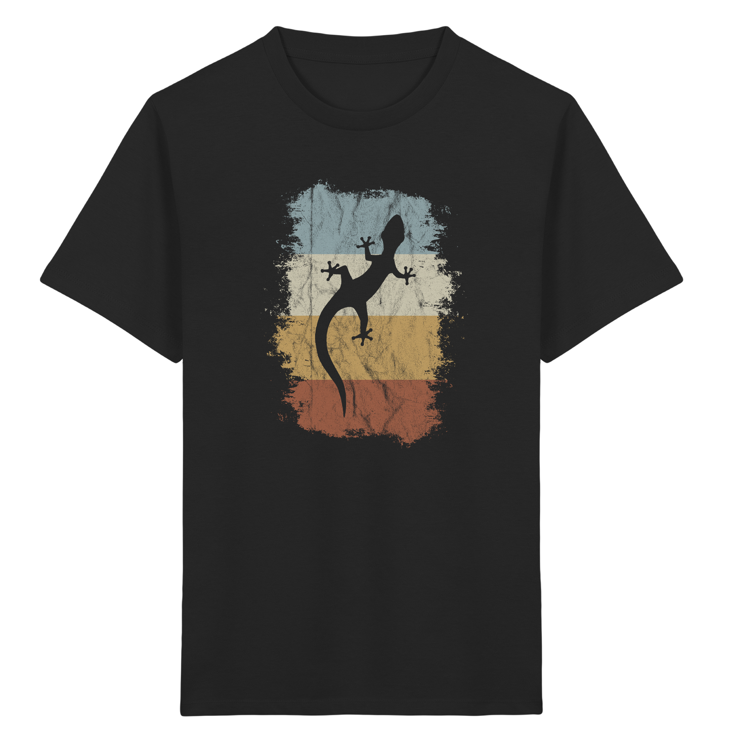 Retro Gecko Salamander Silhouette - Kids Organic Shirt