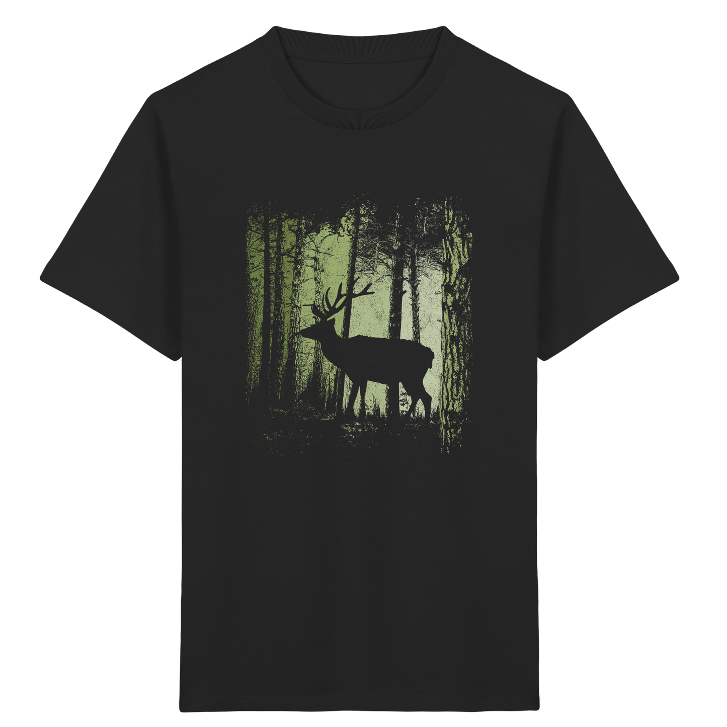 Hirsch im Zwielicht Wald - Kids Organic Shirt