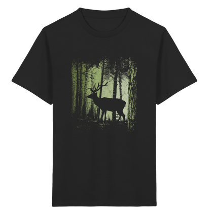 Hirsch im Zwielicht Wald - Kids Organic Shirt