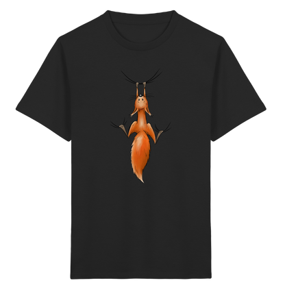 Rotes Eichhörnchen hängt ab - Kids Organic Shirt