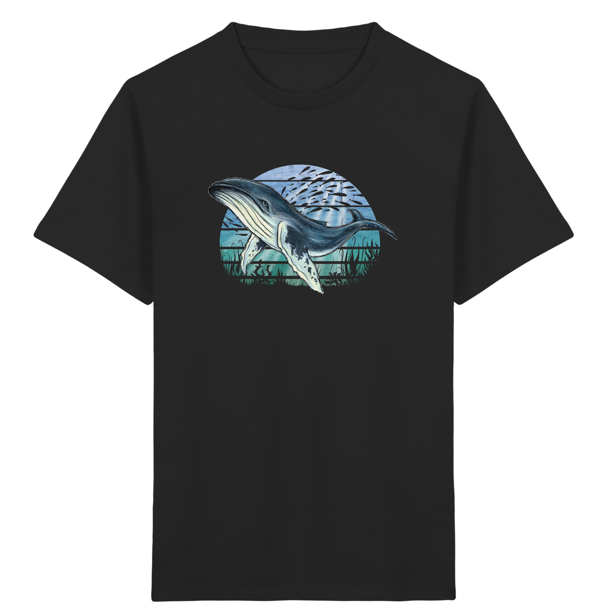 Retro Unterwasser Buckelwal - Kids Organic Shirt