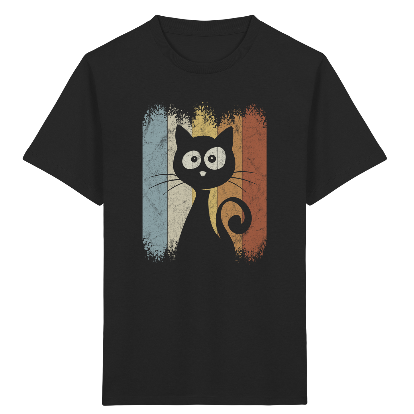 Retro Katze Silhouette - Kids Organic Shirt