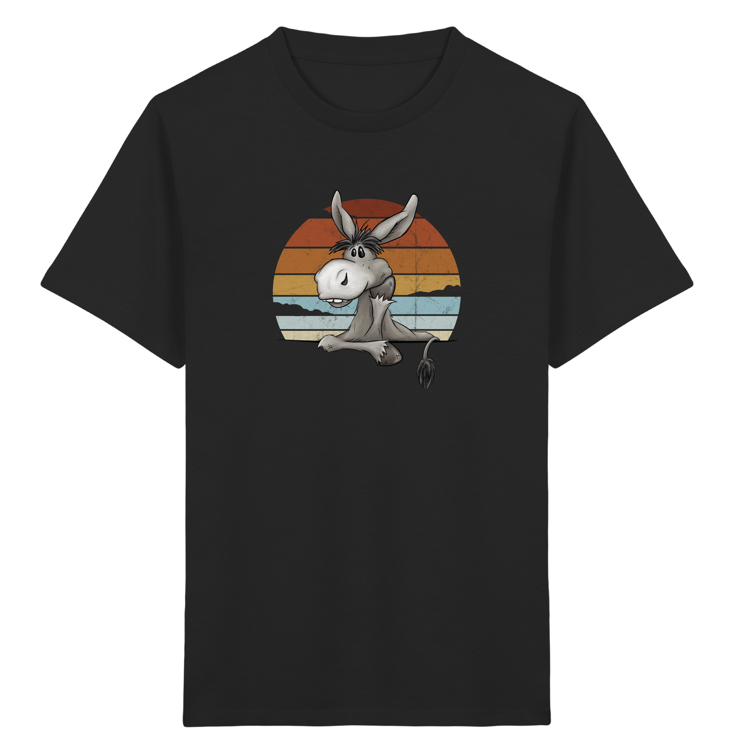 Lässiges Maultier Retro Esel - Kids Organic Shirt