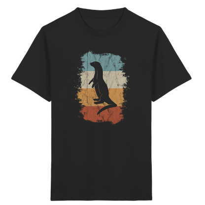 Retro Otter Fischotter Silhouette - Kids Organic Shirt