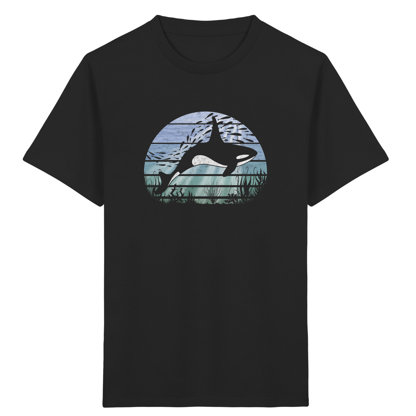 Retro Tiefsee Schwertwal Orca - Kids Organic Shirt