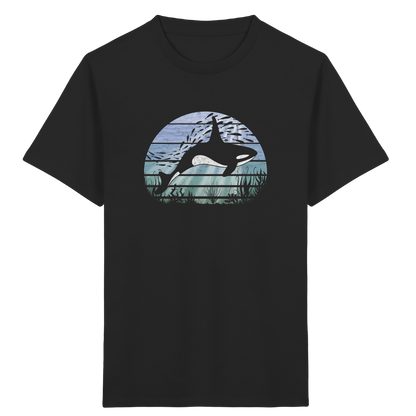 Retro Tiefsee Schwertwal Orca - Kids Organic Shirt
