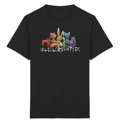 All Colors Matter! Regenbogen Tiere für Vielfalt - Kids Organic Shirt