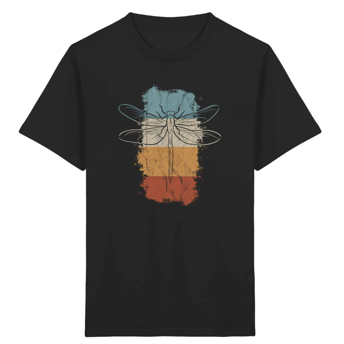 Retro Kunst Libelle | Vintage Dragonfly - Kids Organic Shirt