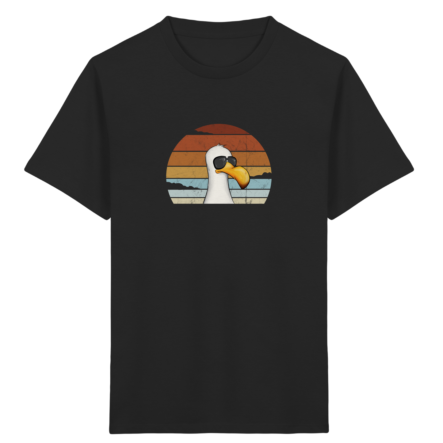 Cool lässige Retro Möwe - Kids Organic Shirt