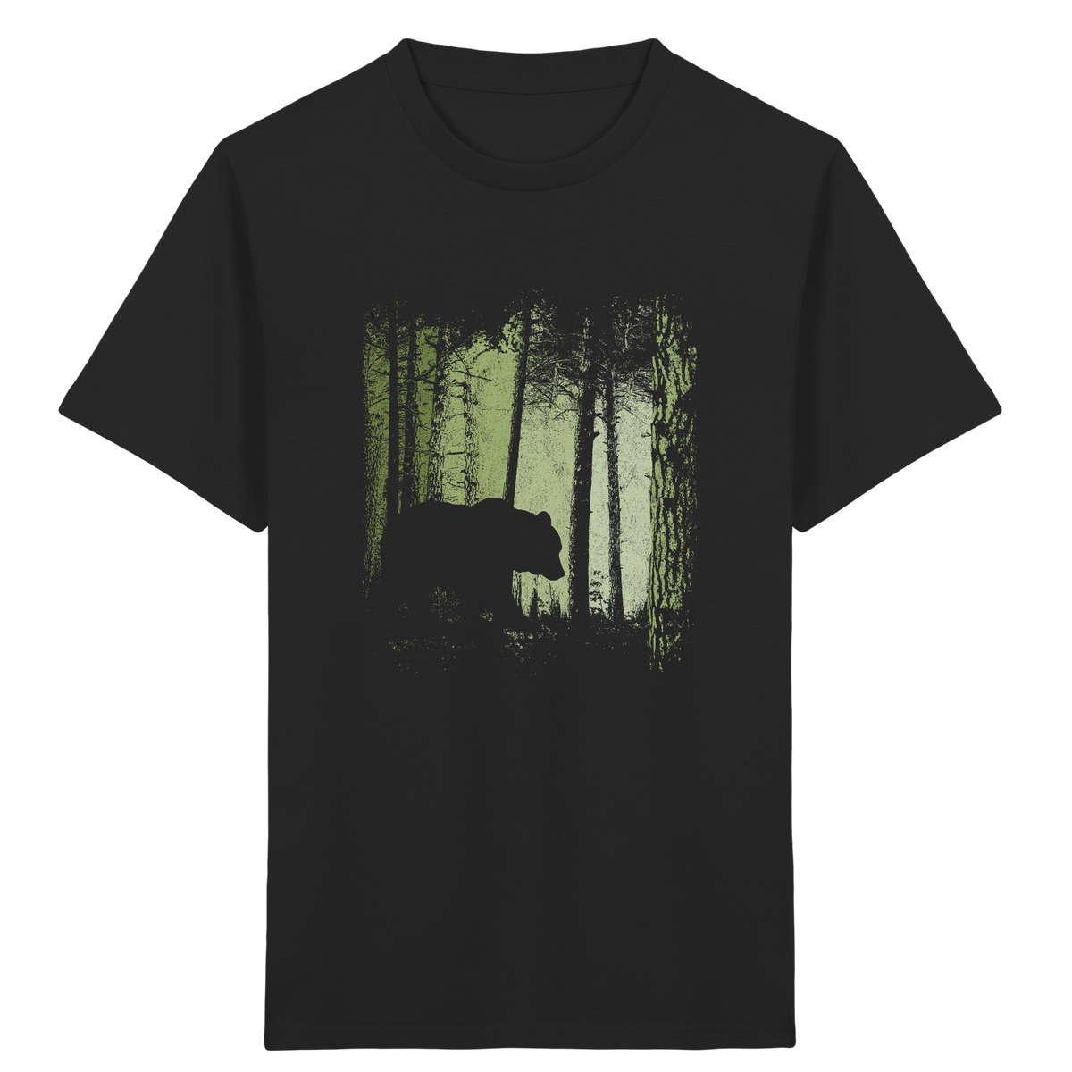 Braunbär im Zwielicht Wald - Kids Organic Shirt