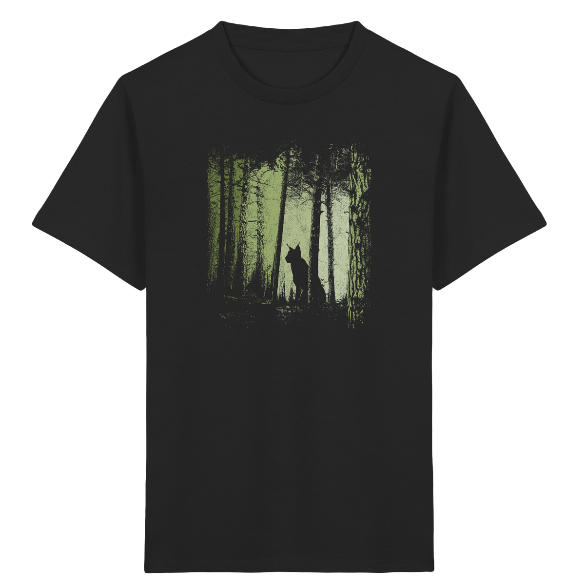 Luchs Wildkatze im Zwielicht Wald - Kids Organic Shirt